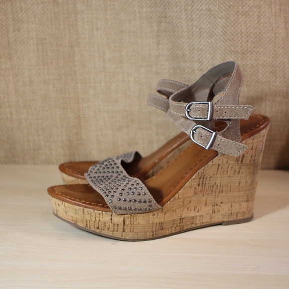 American Eagle Outfitters Cork Wedge Sandals, 9 - Picture 4 of 8
